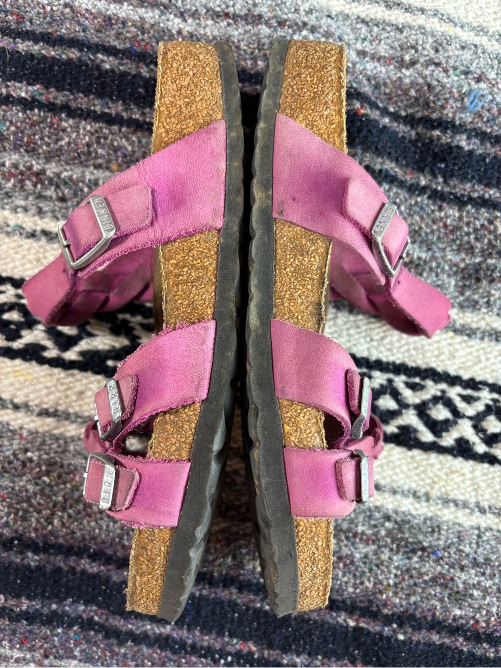 Birkenstock Franca Braided Straps Sandals Festival Fuchsia Size 39 Oiled Leather - Picture 12 of 15